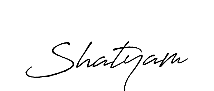 Create a beautiful signature design for name Shatyam. With this signature (Antro_Vectra_Bolder) fonts, you can make a handwritten signature for free. Shatyam signature style 7 images and pictures png