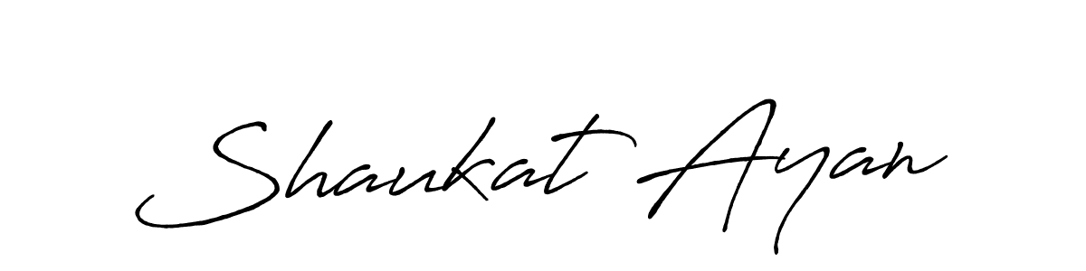 You can use this online signature creator to create a handwritten signature for the name Shaukat Ayan. This is the best online autograph maker. Shaukat Ayan signature style 7 images and pictures png