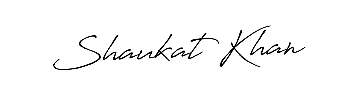 How to make Shaukat Khan name signature. Use Antro_Vectra_Bolder style for creating short signs online. This is the latest handwritten sign. Shaukat Khan signature style 7 images and pictures png