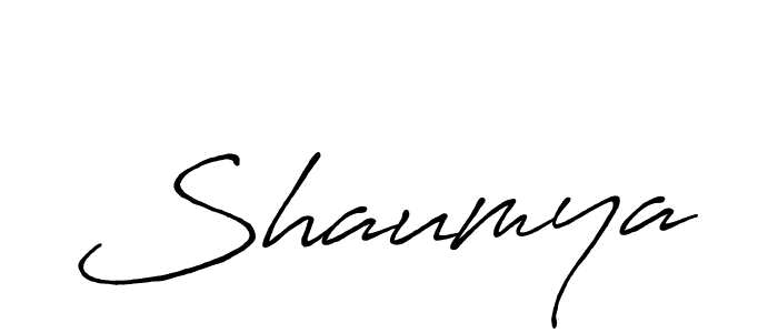 Design your own signature with our free online signature maker. With this signature software, you can create a handwritten (Antro_Vectra_Bolder) signature for name Shaumya. Shaumya signature style 7 images and pictures png