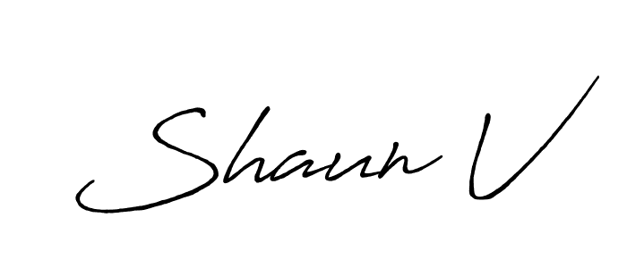 It looks lik you need a new signature style for name Shaun V. Design unique handwritten (Antro_Vectra_Bolder) signature with our free signature maker in just a few clicks. Shaun V signature style 7 images and pictures png