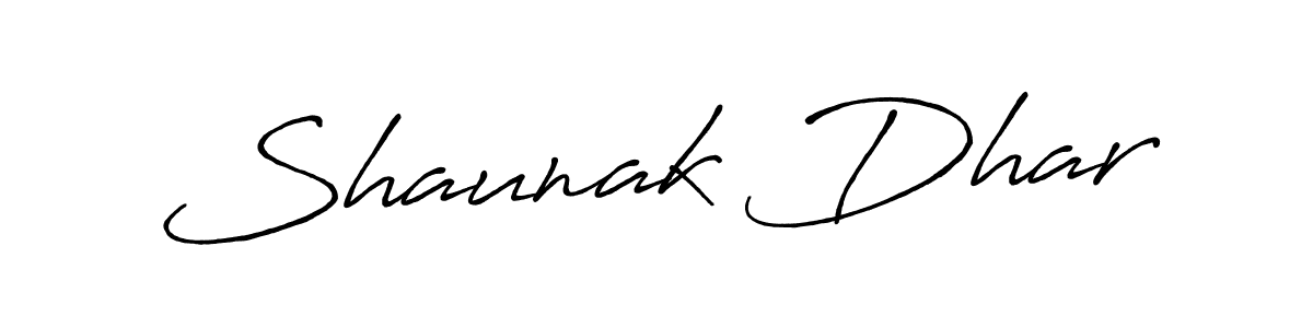 Make a beautiful signature design for name Shaunak Dhar. With this signature (Antro_Vectra_Bolder) style, you can create a handwritten signature for free. Shaunak Dhar signature style 7 images and pictures png