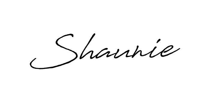 How to make Shaunie name signature. Use Antro_Vectra_Bolder style for creating short signs online. This is the latest handwritten sign. Shaunie signature style 7 images and pictures png