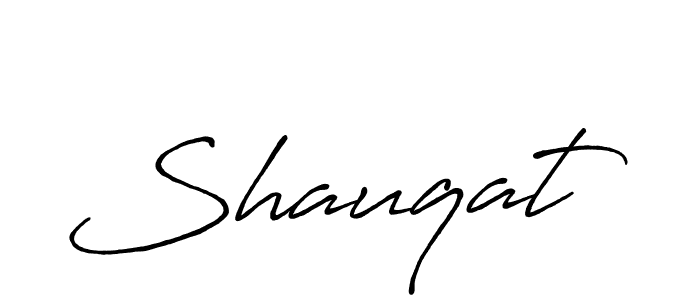 How to make Shauqat signature? Antro_Vectra_Bolder is a professional autograph style. Create handwritten signature for Shauqat name. Shauqat signature style 7 images and pictures png