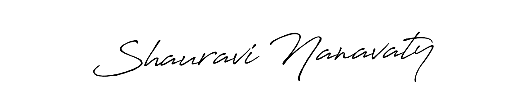 It looks lik you need a new signature style for name Shauravi Nanavaty. Design unique handwritten (Antro_Vectra_Bolder) signature with our free signature maker in just a few clicks. Shauravi Nanavaty signature style 7 images and pictures png