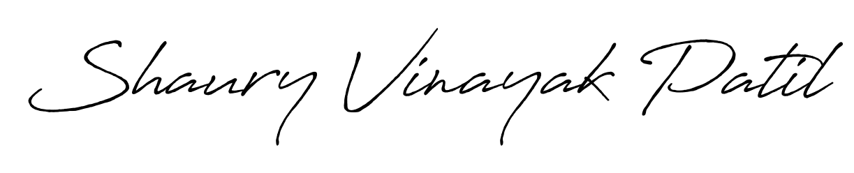 The Antro_Vectra_Bolder handwriting style adds charm and authenticity to name Shaury Vinayak Patil. A wonderful choice for personal thank-you notes. Shaury Vinayak Patil signature style 7 images and pictures png