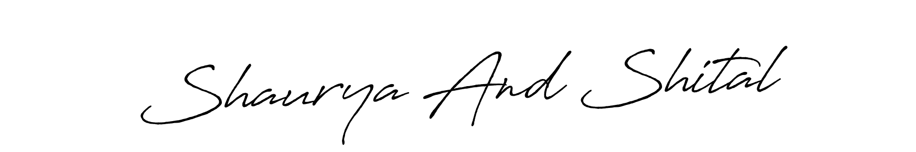 Make a short Shaurya And Shital signature style. Manage your documents anywhere anytime using Antro_Vectra_Bolder. Create and add eSignatures, submit forms, share and send files easily. Shaurya And Shital signature style 7 images and pictures png