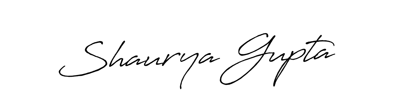 Create a beautiful signature design for name Shaurya Gupta. With this signature (Antro_Vectra_Bolder) fonts, you can make a handwritten signature for free. Shaurya Gupta signature style 7 images and pictures png