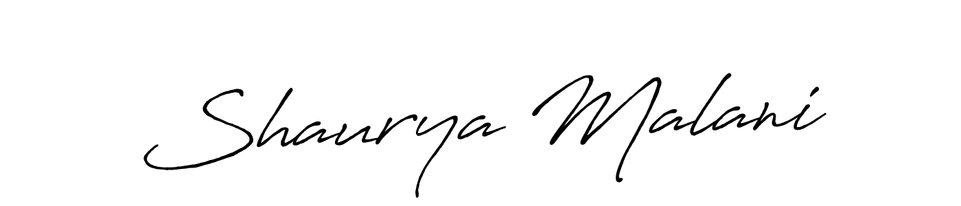 Create a beautiful signature design for name Shaurya Malani. With this signature (Antro_Vectra_Bolder) fonts, you can make a handwritten signature for free. Shaurya Malani signature style 7 images and pictures png