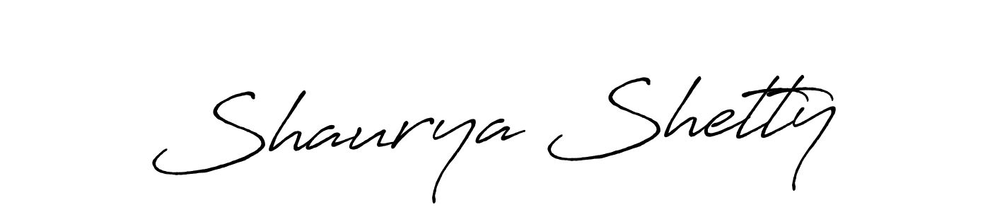 Create a beautiful signature design for name Shaurya Shetty. With this signature (Antro_Vectra_Bolder) fonts, you can make a handwritten signature for free. Shaurya Shetty signature style 7 images and pictures png