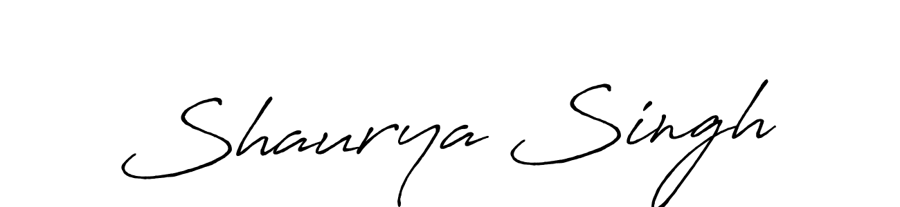 Create a beautiful signature design for name Shaurya Singh. With this signature (Antro_Vectra_Bolder) fonts, you can make a handwritten signature for free. Shaurya Singh signature style 7 images and pictures png