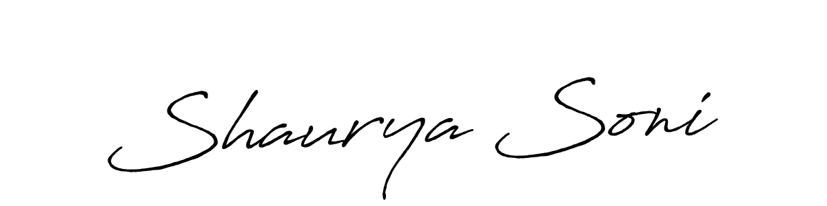 Make a short Shaurya Soni signature style. Manage your documents anywhere anytime using Antro_Vectra_Bolder. Create and add eSignatures, submit forms, share and send files easily. Shaurya Soni signature style 7 images and pictures png