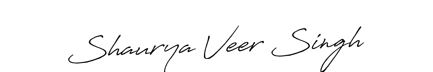 Create a beautiful signature design for name Shaurya Veer Singh. With this signature (Antro_Vectra_Bolder) fonts, you can make a handwritten signature for free. Shaurya Veer Singh signature style 7 images and pictures png