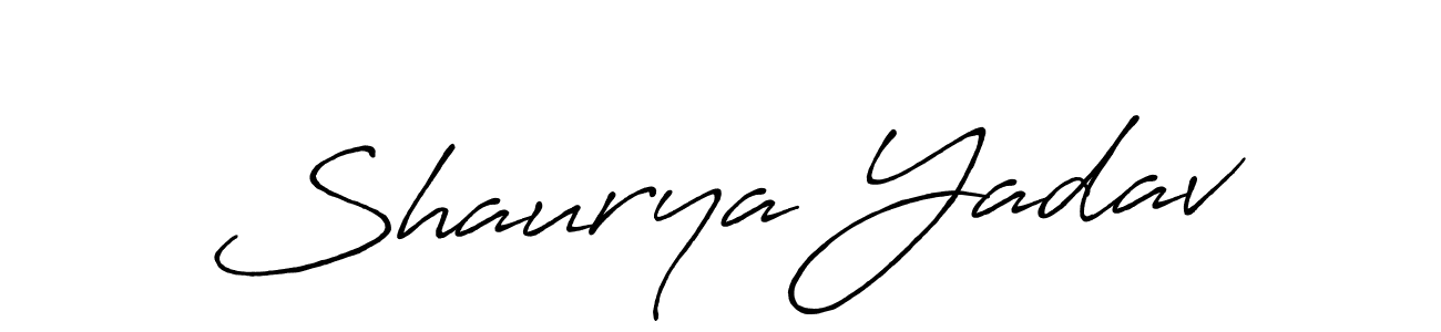 Create a beautiful signature design for name Shaurya Yadav. With this signature (Antro_Vectra_Bolder) fonts, you can make a handwritten signature for free. Shaurya Yadav signature style 7 images and pictures png
