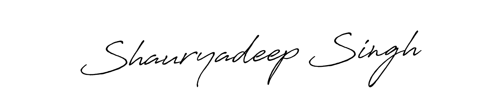 How to make Shauryadeep Singh name signature. Use Antro_Vectra_Bolder style for creating short signs online. This is the latest handwritten sign. Shauryadeep Singh signature style 7 images and pictures png