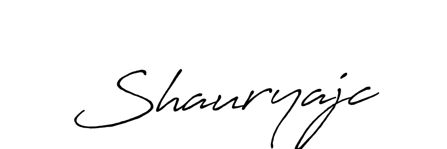 How to make Shauryajc name signature. Use Antro_Vectra_Bolder style for creating short signs online. This is the latest handwritten sign. Shauryajc signature style 7 images and pictures png
