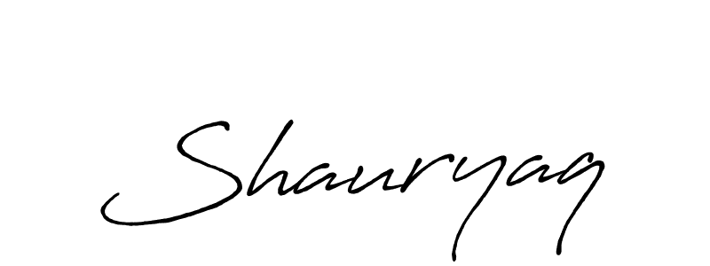 How to make Shauryaq signature? Antro_Vectra_Bolder is a professional autograph style. Create handwritten signature for Shauryaq name. Shauryaq signature style 7 images and pictures png