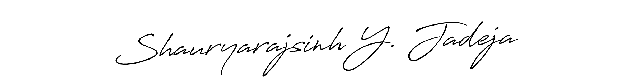 Make a beautiful signature design for name Shauryarajsinh Y. Jadeja. Use this online signature maker to create a handwritten signature for free. Shauryarajsinh Y. Jadeja signature style 7 images and pictures png