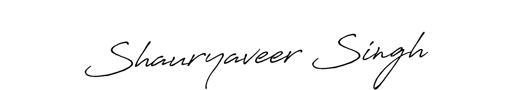 Make a beautiful signature design for name Shauryaveer Singh. With this signature (Antro_Vectra_Bolder) style, you can create a handwritten signature for free. Shauryaveer Singh signature style 7 images and pictures png