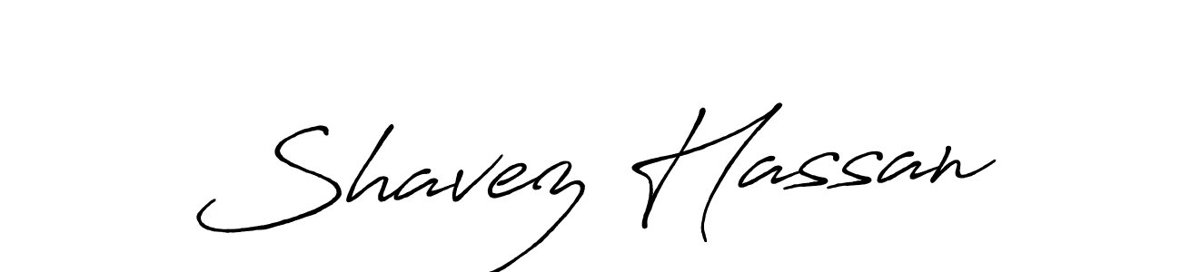 Use a signature maker to create a handwritten signature online. With this signature software, you can design (Antro_Vectra_Bolder) your own signature for name Shavez Hassan. Shavez Hassan signature style 7 images and pictures png