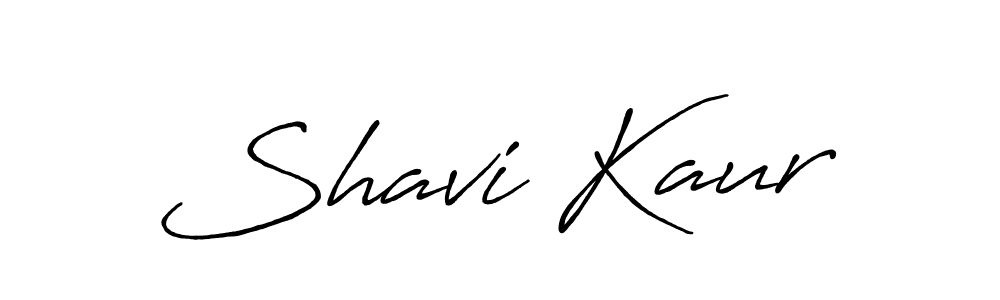 Create a beautiful signature design for name Shavi Kaur. With this signature (Antro_Vectra_Bolder) fonts, you can make a handwritten signature for free. Shavi Kaur signature style 7 images and pictures png