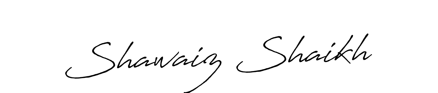 Create a beautiful signature design for name Shawaiz Shaikh. With this signature (Antro_Vectra_Bolder) fonts, you can make a handwritten signature for free. Shawaiz Shaikh signature style 7 images and pictures png
