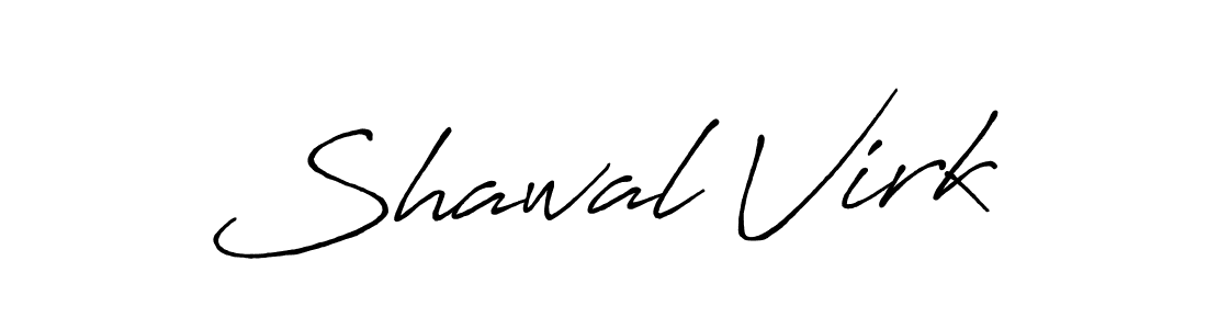 Create a beautiful signature design for name Shawal Virk. With this signature (Antro_Vectra_Bolder) fonts, you can make a handwritten signature for free. Shawal Virk signature style 7 images and pictures png