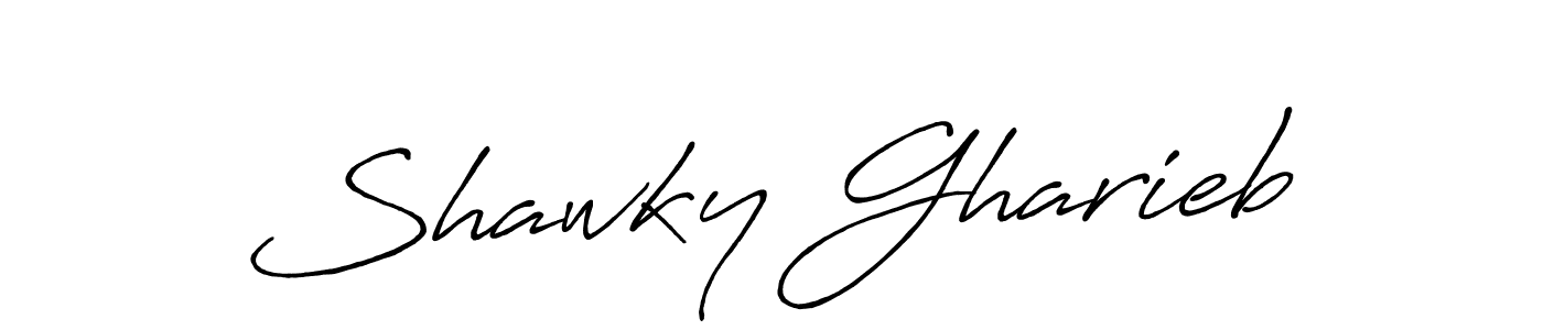 How to make Shawky Gharieb signature? Antro_Vectra_Bolder is a professional autograph style. Create handwritten signature for Shawky Gharieb name. Shawky Gharieb signature style 7 images and pictures png
