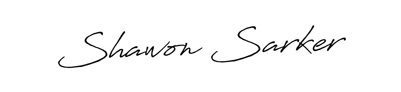 Design your own signature with our free online signature maker. With this signature software, you can create a handwritten (Antro_Vectra_Bolder) signature for name Shawon Sarker. Shawon Sarker signature style 7 images and pictures png