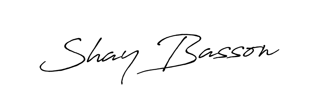 How to make Shay Basson name signature. Use Antro_Vectra_Bolder style for creating short signs online. This is the latest handwritten sign. Shay Basson signature style 7 images and pictures png