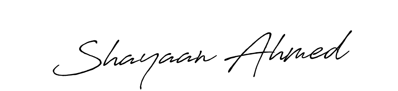 The best way (Antro_Vectra_Bolder) to make a short signature is to pick only two or three words in your name. The name Shayaan Ahmed include a total of six letters. For converting this name. Shayaan Ahmed signature style 7 images and pictures png