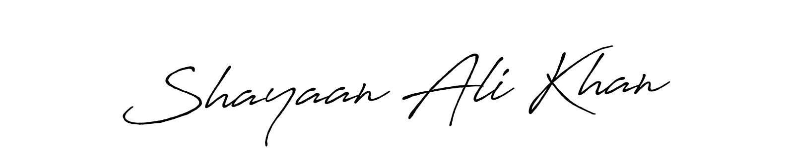 Also we have Shayaan Ali Khan name is the best signature style. Create professional handwritten signature collection using Antro_Vectra_Bolder autograph style. Shayaan Ali Khan signature style 7 images and pictures png