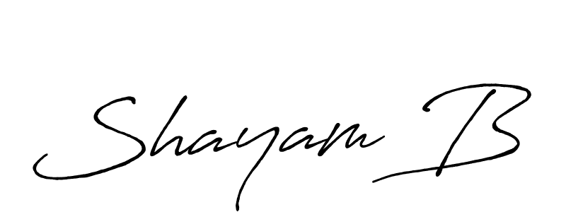 Also You can easily find your signature by using the search form. We will create Shayam B name handwritten signature images for you free of cost using Antro_Vectra_Bolder sign style. Shayam B signature style 7 images and pictures png