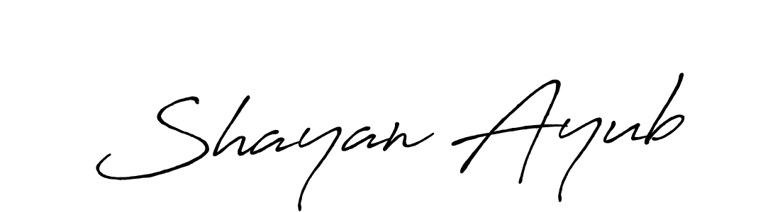Use a signature maker to create a handwritten signature online. With this signature software, you can design (Antro_Vectra_Bolder) your own signature for name Shayan Ayub. Shayan Ayub signature style 7 images and pictures png