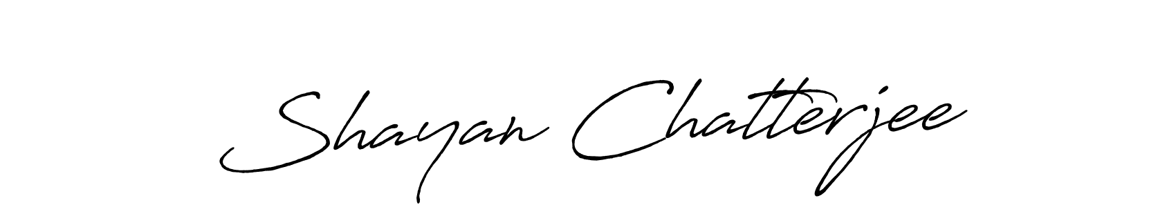 How to make Shayan Chatterjee name signature. Use Antro_Vectra_Bolder style for creating short signs online. This is the latest handwritten sign. Shayan Chatterjee signature style 7 images and pictures png