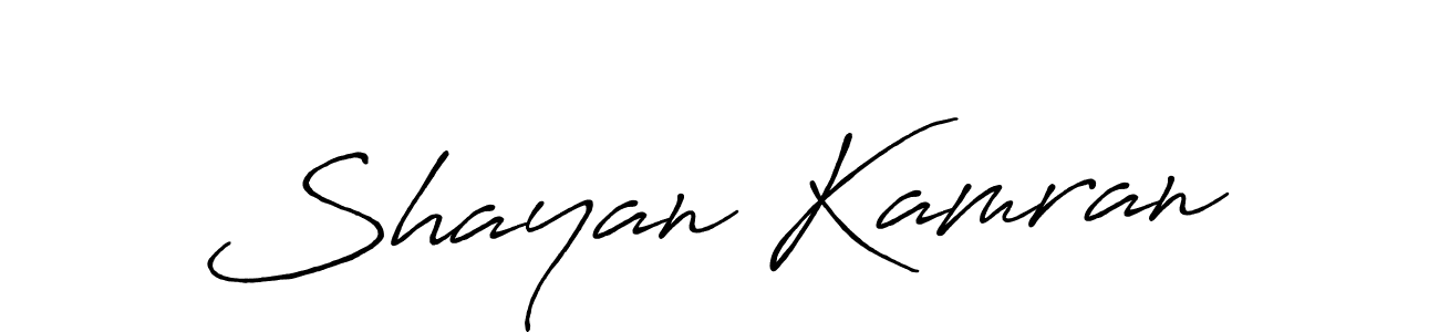 Create a beautiful signature design for name Shayan Kamran. With this signature (Antro_Vectra_Bolder) fonts, you can make a handwritten signature for free. Shayan Kamran signature style 7 images and pictures png