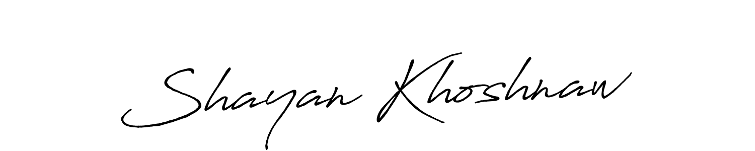 Design your own signature with our free online signature maker. With this signature software, you can create a handwritten (Antro_Vectra_Bolder) signature for name Shayan Khoshnaw. Shayan Khoshnaw signature style 7 images and pictures png