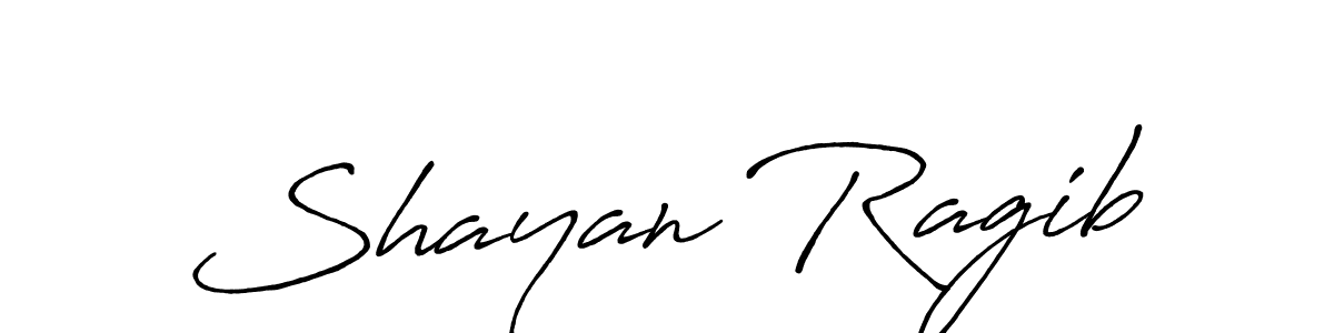 Make a beautiful signature design for name Shayan Ragib. With this signature (Antro_Vectra_Bolder) style, you can create a handwritten signature for free. Shayan Ragib signature style 7 images and pictures png