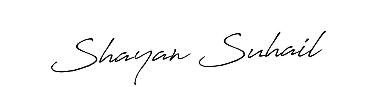 Antro_Vectra_Bolder is a professional signature style that is perfect for those who want to add a touch of class to their signature. It is also a great choice for those who want to make their signature more unique. Get Shayan Suhail name to fancy signature for free. Shayan Suhail signature style 7 images and pictures png