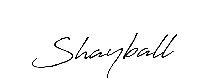 Make a beautiful signature design for name Shayball. With this signature (Antro_Vectra_Bolder) style, you can create a handwritten signature for free. Shayball signature style 7 images and pictures png