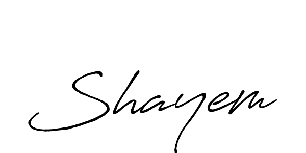 Create a beautiful signature design for name Shayem. With this signature (Antro_Vectra_Bolder) fonts, you can make a handwritten signature for free. Shayem signature style 7 images and pictures png