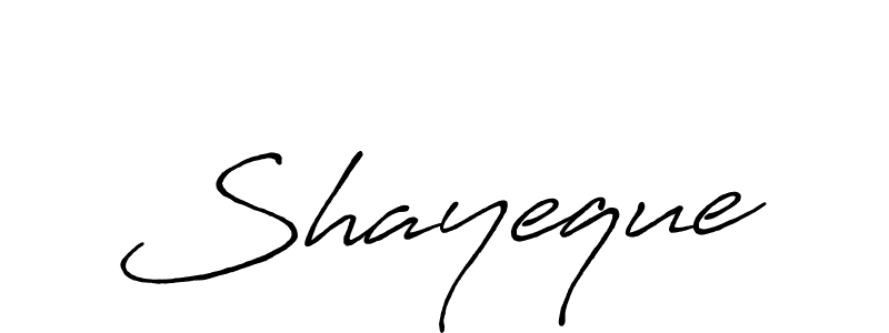 Create a beautiful signature design for name Shayeque. With this signature (Antro_Vectra_Bolder) fonts, you can make a handwritten signature for free. Shayeque signature style 7 images and pictures png