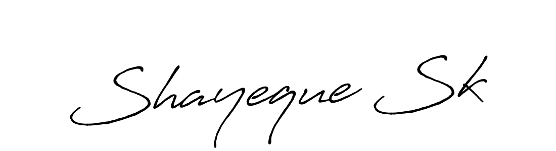 Shayeque Sk stylish signature style. Best Handwritten Sign (Antro_Vectra_Bolder) for my name. Handwritten Signature Collection Ideas for my name Shayeque Sk. Shayeque Sk signature style 7 images and pictures png