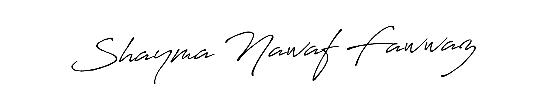 Design your own signature with our free online signature maker. With this signature software, you can create a handwritten (Antro_Vectra_Bolder) signature for name Shayma Nawaf Fawwaz. Shayma Nawaf Fawwaz signature style 7 images and pictures png
