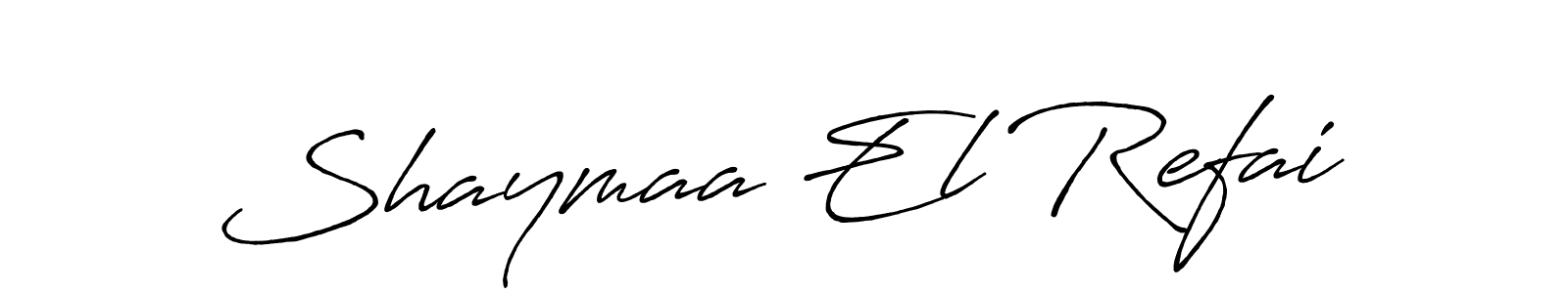 You should practise on your own different ways (Antro_Vectra_Bolder) to write your name (Shaymaa El Refai) in signature. don't let someone else do it for you. Shaymaa El Refai signature style 7 images and pictures png