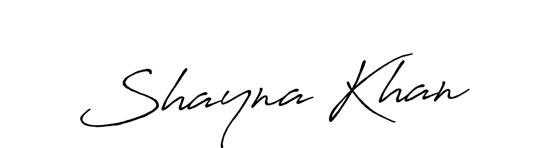 Shayna Khan stylish signature style. Best Handwritten Sign (Antro_Vectra_Bolder) for my name. Handwritten Signature Collection Ideas for my name Shayna Khan. Shayna Khan signature style 7 images and pictures png