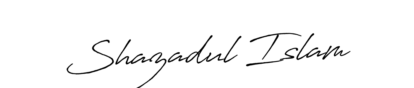 How to make Shazadul Islam name signature. Use Antro_Vectra_Bolder style for creating short signs online. This is the latest handwritten sign. Shazadul Islam signature style 7 images and pictures png