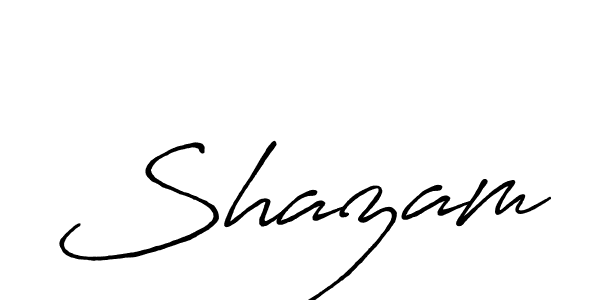 How to make Shazam signature? Antro_Vectra_Bolder is a professional autograph style. Create handwritten signature for Shazam name. Shazam signature style 7 images and pictures png