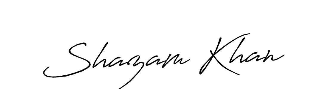 Similarly Antro_Vectra_Bolder is the best handwritten signature design. Signature creator online .You can use it as an online autograph creator for name Shazam Khan. Shazam Khan signature style 7 images and pictures png