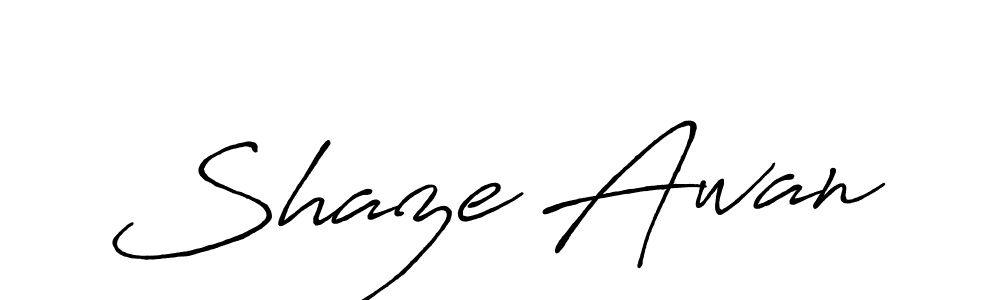 Also we have Shaze Awan name is the best signature style. Create professional handwritten signature collection using Antro_Vectra_Bolder autograph style. Shaze Awan signature style 7 images and pictures png